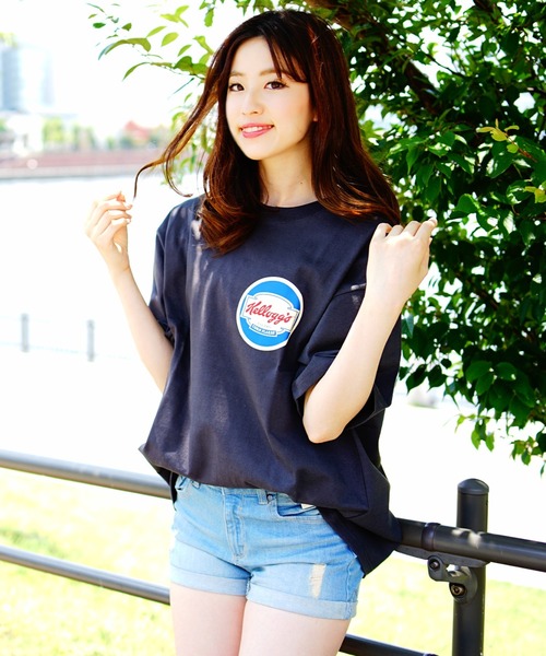 WESTSEA（ウエストシー）の「KELLOGG'S　USコットン ルーズサイズ半袖Tシャツ/ケロッグ（Tシャツ/カットソー・メンズ・サックスブルー/ホワイト系その他6/グレー系その他4/ベージュ系その他4/グリーン系その他4/ホワイト系その他/チャコール/ホワイト系その他3/グリーン系その他/オフホワイト/パープル系その他/ホワイト系その他5/グレー系その他3/ベージュ系その他3/グリーン系その他3/ラベンダー/ベージュ系その他/ホワイト系その他2/ベージュ/ホワイト系その他4/ブルー系その他/グレー系その他2/ベージュ系その他2/グリーン系その他2/グリーン系その他5/ミント/ワイン/グレー系その他・L/M/XL）」の12枚目の写真