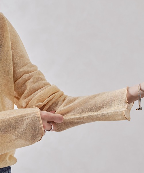 acro（アクロ）の「シアーニットインナー/AC1026（Tシャツ/カットソー・レディース・ホワイト/ブラック/パープル/イエロー・ﾌﾘ-）」の22枚目の写真