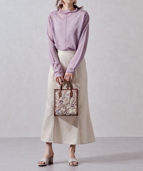 acro（アクロ）の「シアーニットインナー/AC1026（Tシャツ/カットソー・レディース・ホワイト/ブラック/パープル/イエロー・ﾌﾘ-）」の14枚目の写真