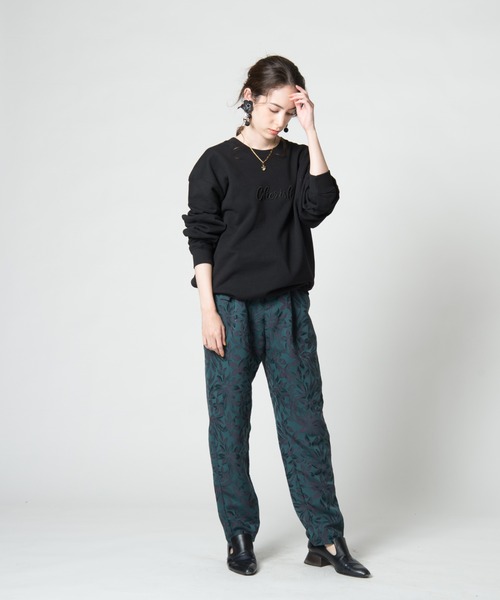 LAYMEE（レイミー）の「Botanical pants / ボタニカルパンツ（その他パンツ・レディース・グリーン/ブラック・FREE）」の4枚目の写真
