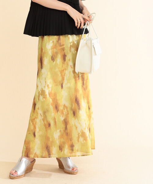 Ray BEAMS（レイビームス）の「Ray BEAMS / プリント マーメイド スカート（スカート・レディース・ブルー系その他3/イエロー・0/1）」の4枚目の写真