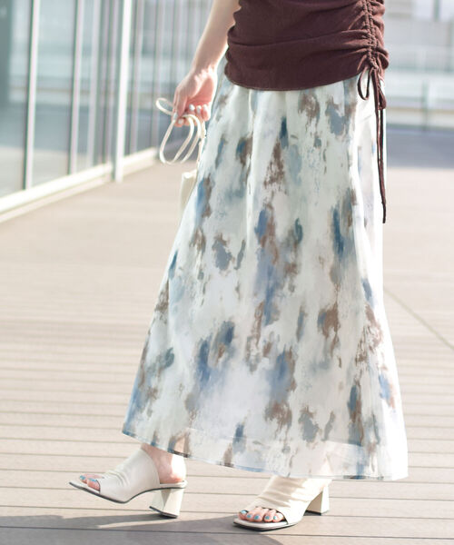 Ray BEAMS（レイビームス）の「Ray BEAMS / プリント マーメイド スカート（スカート・レディース・ブルー系その他3/イエロー・0/1）」の14枚目の写真