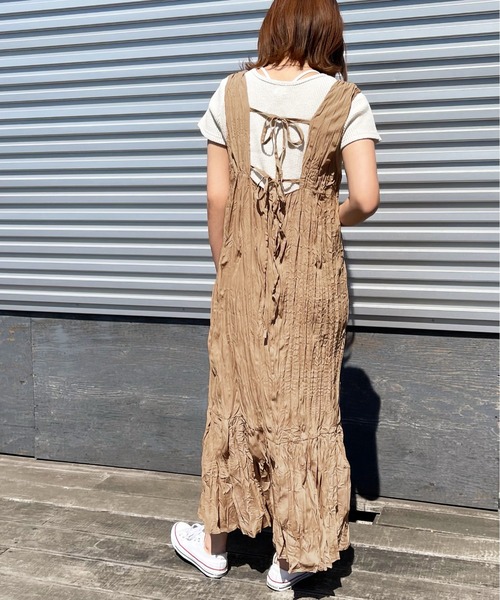 apres jour clair(アプレジュールクレア)の「【apres jour clair】クリンクルワンピース【ZOZOTOWN限定アイテム】(ワンピース・レディース・アイボリー/モカ/ピンクベージュ・X-LARGE/フリー)」の12枚目の写真