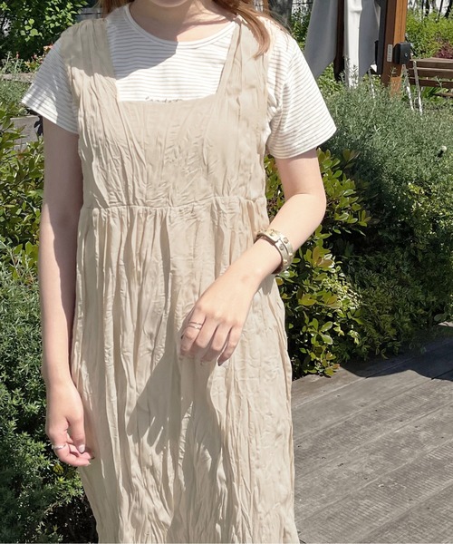 apres jour clair(アプレジュールクレア)の「【apres jour clair】クリンクルワンピース【ZOZOTOWN限定アイテム】(ワンピース・レディース・アイボリー/モカ/ピンクベージュ・X-LARGE/フリー)」の10枚目の写真