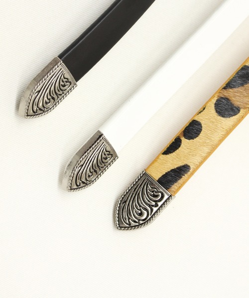 RNA(アールエヌエー)の「E4791 レザーロングライクベルト(ベルト・レディース・レオパード/ホワイト/ブラック・FREE)」の5枚目の写真