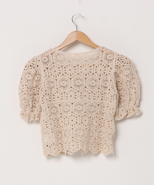 emi+(エミプラス)の「レース刺繍 フレアスリーブブラウス(シャツ/ブラウス・レディース・ホワイト/ベージュ・FREE)」の14枚目の写真