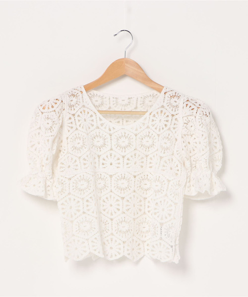 emi+(エミプラス)の「レース刺繍 フレアスリーブブラウス(シャツ/ブラウス・レディース・ホワイト/ベージュ・FREE)」の17枚目の写真