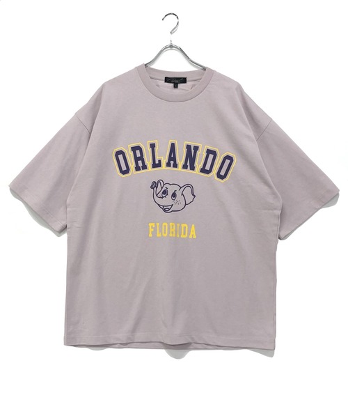 Beno(ビーノ)の「ビンテージ カレッジロゴ プリント Tシャツ 【ORLANDO】(Tシャツ/カットソー・メンズ・アイボリー/オフホワイト/オートミール/ブラック/ラベンダー・M/L)」の5枚目の写真