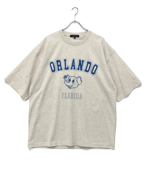 Beno(ビーノ)の「ビンテージ カレッジロゴ プリント Tシャツ 【ORLANDO】(Tシャツ/カットソー・メンズ・アイボリー/オフホワイト/オートミール/ブラック/ラベンダー・M/L)」の4枚目の写真