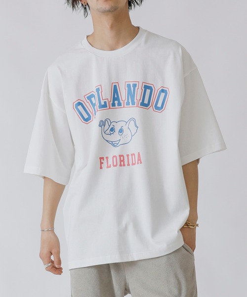 Beno(ビーノ)の「ビンテージ カレッジロゴ プリント Tシャツ 【ORLANDO】(Tシャツ/カットソー・メンズ・アイボリー/オフホワイト/オートミール/ブラック/ラベンダー・M/L)」の16枚目の写真