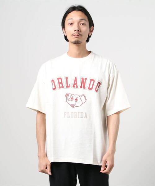 Beno(ビーノ)の「ビンテージ カレッジロゴ プリント Tシャツ 【ORLANDO】(Tシャツ/カットソー・メンズ・アイボリー/オフホワイト/オートミール/ブラック/ラベンダー・M/L)」の15枚目の写真