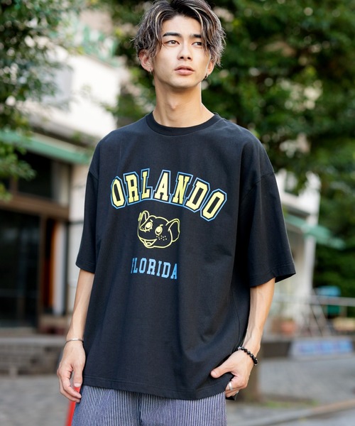Beno(ビーノ)の「ビンテージ カレッジロゴ プリント Tシャツ 【ORLANDO】(Tシャツ/カットソー・メンズ・アイボリー/オフホワイト/オートミール/ブラック/ラベンダー・M/L)」の19枚目の写真