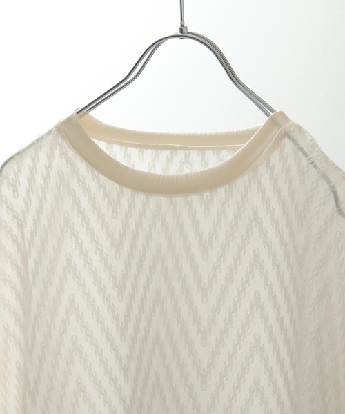 Chillfar（チルファー）の「総柄シースルーベスト（ベスト・レディース・ブラック/アイボリー/ホワイト/ブルー/グリーン・FREE）」の16枚目の写真