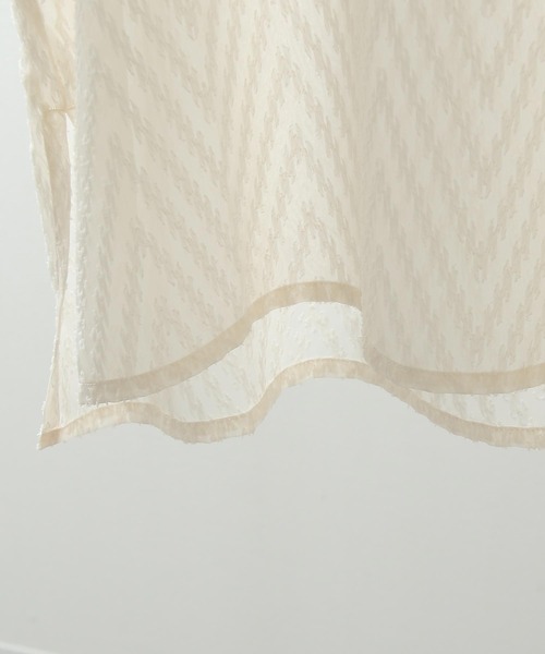 Chillfar（チルファー）の「総柄シースルーベスト（ベスト・レディース・ブラック/アイボリー/ホワイト/ブルー/グリーン・FREE）」の18枚目の写真