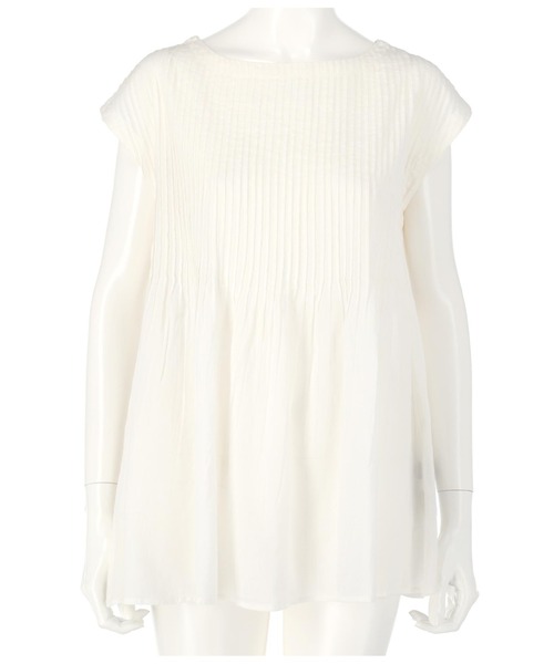 Alluge（アルージュ）の「コットンボイルピンタックチュニック（チュニック・レディース・オフホワイト/ブルー/ブラック・FREE）」の13枚目の写真