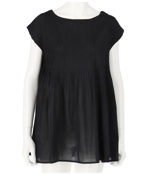 Alluge（アルージュ）の「コットンボイルピンタックチュニック（チュニック・レディース・オフホワイト/ブルー/ブラック・FREE）」の11枚目の写真