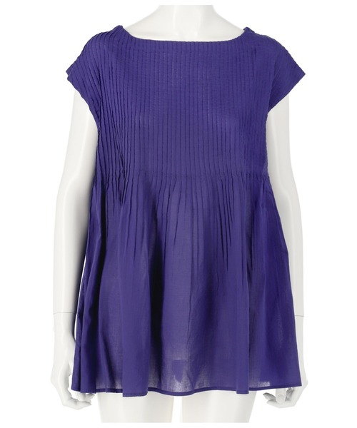 Alluge（アルージュ）の「コットンボイルピンタックチュニック（チュニック・レディース・オフホワイト/ブルー/ブラック・FREE）」の4枚目の写真