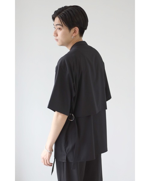 CREARE -LINO-（クレアーレリノ）の「サイドベルト レイヤードベスト バンドカラーとろみシャツ（シャツ/ブラウス・メンズ・ホワイト/ブラック/ベージュ・M/L）」の16枚目の写真