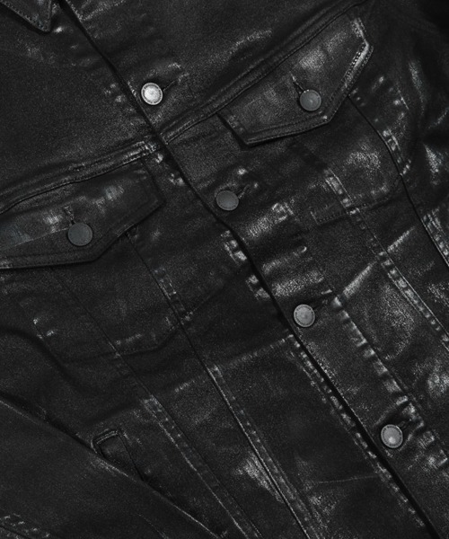 GalaabenD(ガラアーベント)の「EXフィットデニム ブラックコーティングデニムジャケット(デニムジャケット・メンズ・ブラック・S/M/L)」の7枚目の写真