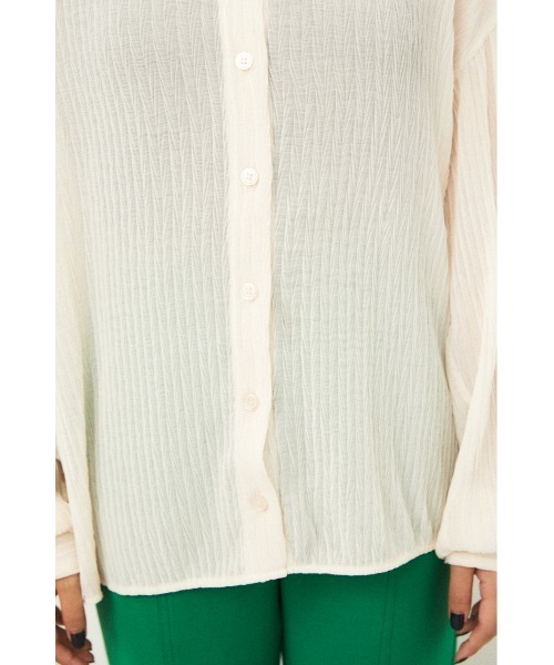 LAGUA GEM(ラグアジェム)の「SHEER OVER SH(シャツ/ブラウス・レディース・オフホワイト/ブラック/ブルー・FREE)」の12枚目の写真