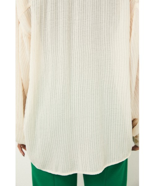 LAGUA GEM(ラグアジェム)の「SHEER OVER SH(シャツ/ブラウス・レディース・オフホワイト/ブラック/ブルー・FREE)」の13枚目の写真