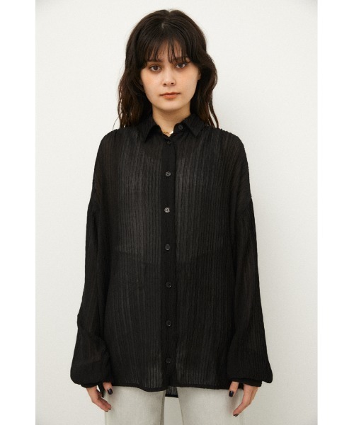 LAGUA GEM(ラグアジェム)の「SHEER OVER SH(シャツ/ブラウス・レディース・オフホワイト/ブラック/ブルー・FREE)」の15枚目の写真