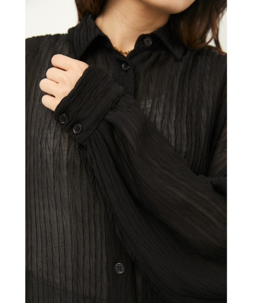 LAGUA GEM(ラグアジェム)の「SHEER OVER SH(シャツ/ブラウス・レディース・オフホワイト/ブラック/ブルー・FREE)」の21枚目の写真