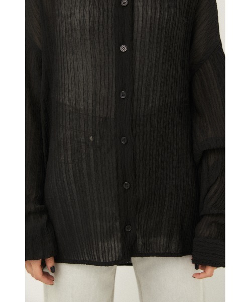 LAGUA GEM(ラグアジェム)の「SHEER OVER SH(シャツ/ブラウス・レディース・オフホワイト/ブラック/ブルー・FREE)」の22枚目の写真