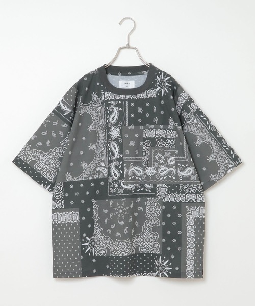 ikka（イッカ）の「ストレッチバンダナプリントシャツT（シャツ/ブラウス・メンズ・チャコールグレー/ブラウン・M/L）」の22枚目の写真