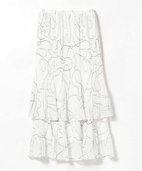 Ray BEAMS（レイビームス）の「Ray BEAMS / ライン プリント プリーツ スカート（スカート・レディース・ホワイト/ミント・ONE SIZE）」の20枚目の写真