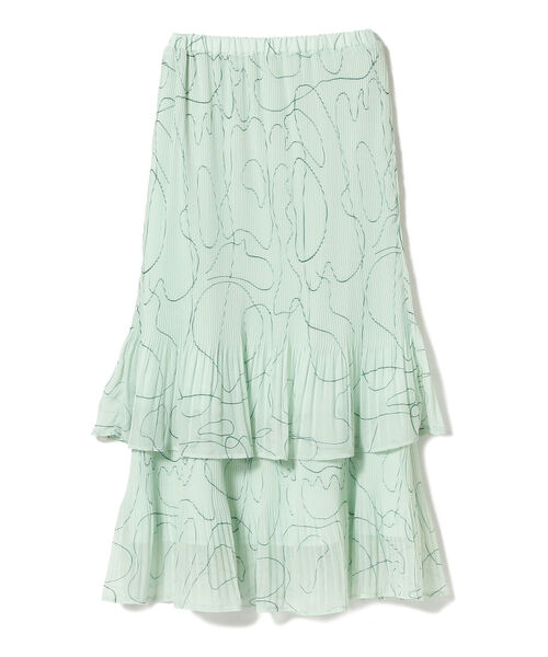 Ray BEAMS（レイビームス）の「Ray BEAMS / ライン プリント プリーツ スカート（スカート・レディース・ホワイト/ミント・ONE SIZE）」の22枚目の写真