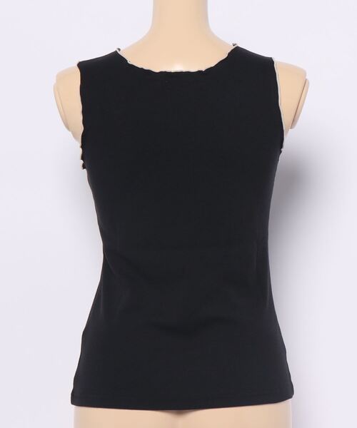 ehka sopo（エヘカソポ）の「配色メロータンクトップ（タンクトップ・レディース・ブラック/オフホワイト/ミント/ブラウン・ﾌﾘ-）」の6枚目の写真