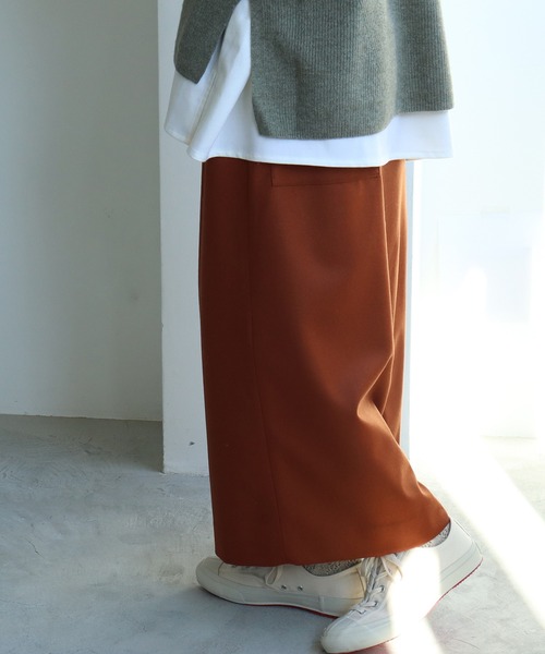 yuni（ユニ ）の「ウール/カシミア サキソニー tight スカート