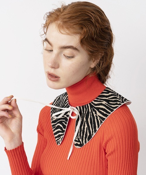 Casselini（キャセリーニ）の「Casselini(キャセリーニ)ジャガードつけ襟（付け襟・レディース・その他1/レオパード/ゼブラ・FREE）」の15枚目の写真