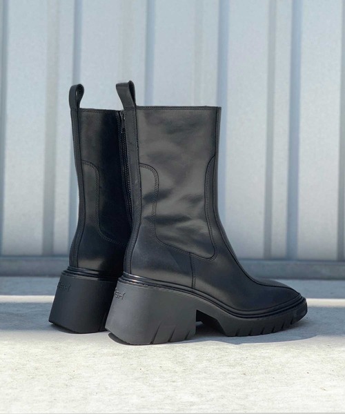 ASH(アッシュ)の「【OCEAN】チャンキーヒールハーフブーツ(ブーツ・レディース・ブラック・35/38/36/37/40/39)」の5枚目の写真