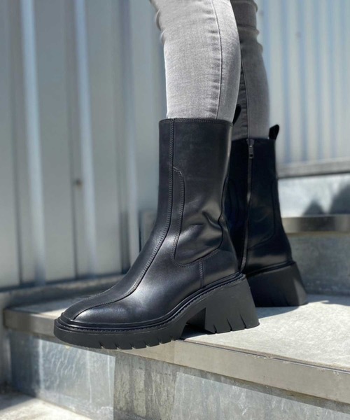 ASH(アッシュ)の「【OCEAN】チャンキーヒールハーフブーツ(ブーツ・レディース・ブラック・35/38/36/37/40/39)」の6枚目の写真