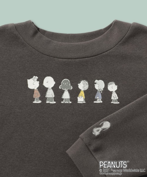 Peanuts ピーナッツ の ピーナッツ Peanuts スヌーピー後ろ姿プリント裏起毛プルオーバー スウェット ルームウェア 裏起毛 スウェット Wear