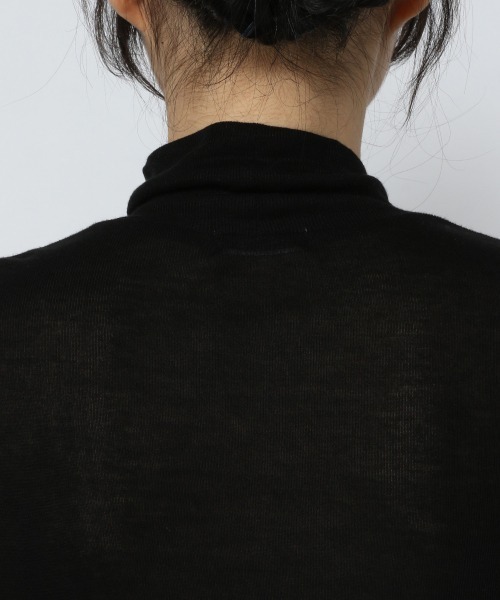 LOWRYS FARM（ローリーズファーム）の「シアーテレコカラータートルＬＳ　229928（Tシャツ/カットソー・レディース・ホワイト/ブラック/グレー/グリーン・FREE）」の5枚目の写真