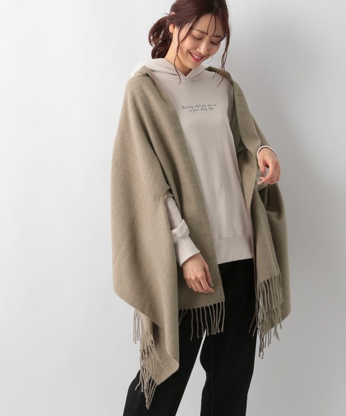 GLOBAL WORK(グローバルワーク)の「着られるマルチWAYストール/956251(ストール/ショール・レディース・ライトブルー/ネイビー/ブラウン/オフホワイト/ライトイエロー/ベージュ/ライトグレー/グレー系その他3/ダークブルー/ブルー/ライトグリーン/サックスブルー/グレー・FREE)」の7枚目の写真