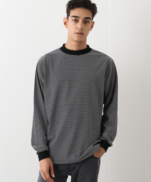 B.C STOCK(ベーセーストック)の「GIZA コットン マイクロボーダー(Tシャツ/カットソー・メンズ・マルチ/その他2・MEDIUM/LARGE)」の3枚目の写真
