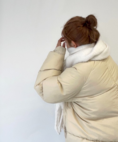 CANAL JEAN（キャナルジーン）の「via j(ヴィアジェイ) フリンジストール（ストール/ショール・レディース・ホワイト/ライトグレー/ブラウン/グレー/ブルー/ライトブラウン/モカ/キャメル・ONE SIZE）」の14枚目の写真