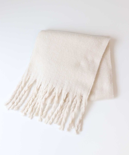 CANAL JEAN（キャナルジーン）の「via j(ヴィアジェイ) フリンジストール（ストール/ショール・レディース・ホワイト/ライトグレー/ブラウン/グレー/ブルー/ライトブラウン/モカ/キャメル・ONE SIZE）」の13枚目の写真