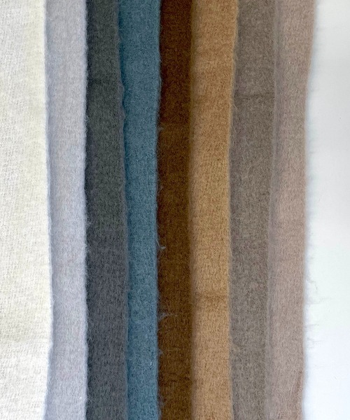 CANAL JEAN（キャナルジーン）の「via j(ヴィアジェイ) フリンジストール（ストール/ショール・レディース・ホワイト/ライトグレー/ブラウン/グレー/ブルー/ライトブラウン/モカ/キャメル・ONE SIZE）」の10枚目の写真