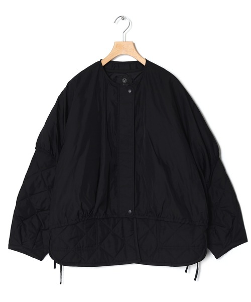 w closet（ダブルクローゼット）の「レイヤードキルティングジャケット（ダウンジャケット/コート・レディース・ブラック/アイボリー/ライトベージュ・FREE）」の7枚目の写真