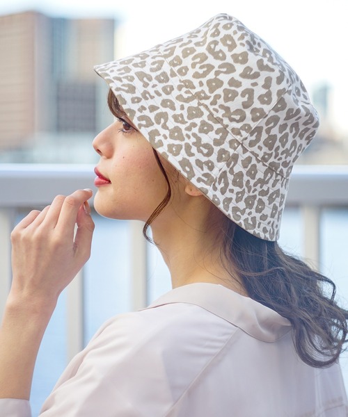 Honeys（ハニーズ）の「リバーシブルバケット（ハット・レディース・レオパード/アニマル/ゼブラ/ベージュ系その他/その他/ブラウン/ブラック系その他・FREE）」の3枚目の写真