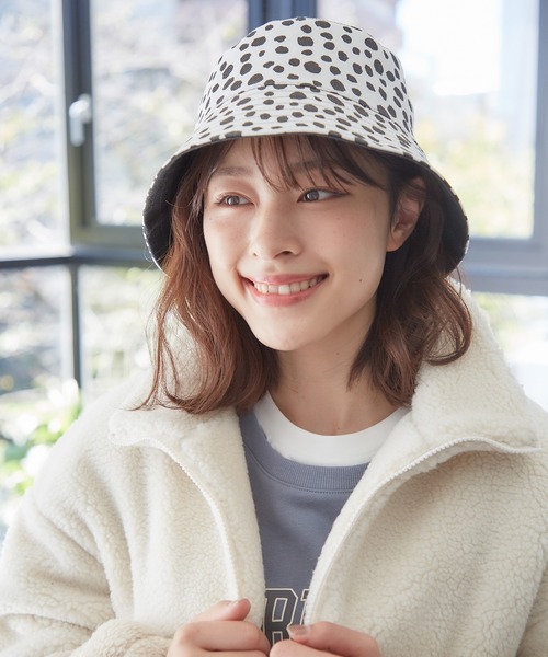 Honeys（ハニーズ）の「リバーシブルバケット（ハット・レディース・レオパード/アニマル/ゼブラ/ベージュ系その他/その他/ブラウン/ブラック系その他・FREE）」の7枚目の写真