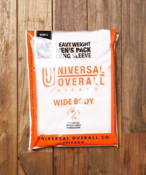 UNIVERSAL OVERALL(ユニバーサルオーバーオール)の「『UNIVERSAL OVERALL』WIDE HEAVY 2P L/S TEE(Tシャツ/カットソー・レディース・ブラック/ホワイト・MEDIUM/X-LARGE/LARGE/SMALL)」の4枚目の写真