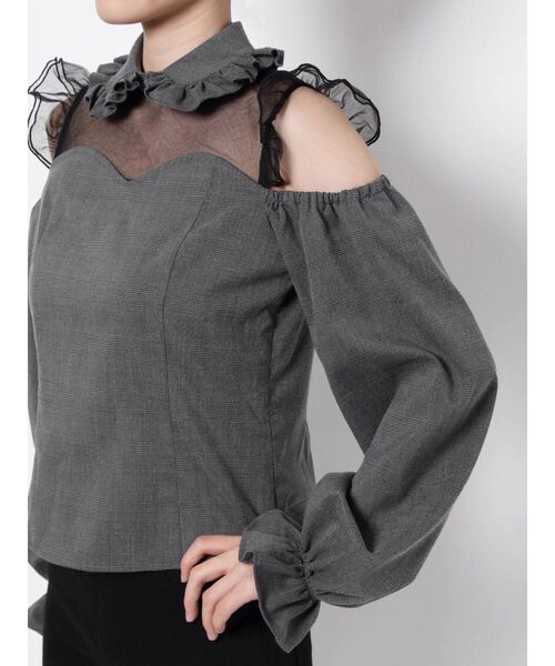 EATME（イートミー）の「チュールコンビラッフルブラウス（シャツ/ブラウス・レディース・ブラック/オフホワイト/その他1・FREE）」の21枚目の写真