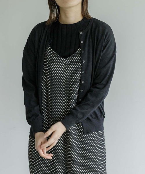note et silence (ノートエシロンス)の「【 AMB100貨 】tsumu 2WAY カーディガン(ニット/セーター・レディース・カーキ/チャコールグレー/サックスブルー/レッド・FREE)」の1枚目の写真