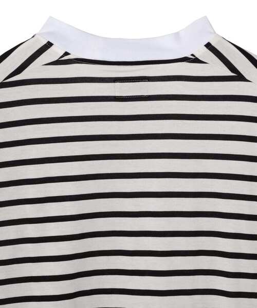 DANKE SCHON（ダンケシェーン）の「DankeSchon/ダンケシェーン/ボーダーショートモックネックTシャツ（Tシャツ/カットソー・メンズ・ホワイト/ブラック・FREE）」の20枚目の写真